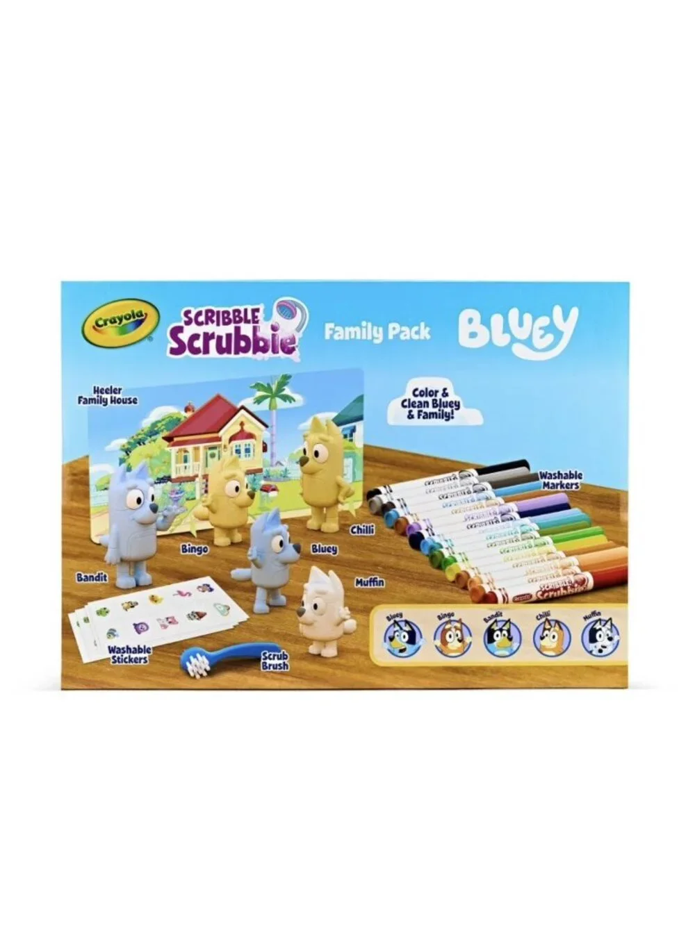 Crayola Bluey Scribble Scrubbie 80pc Kids Art Toy Gift Set